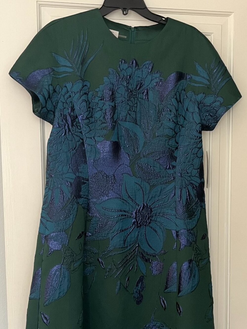 Rickie Freeman by Teri Jon NWT Floral Jacquard Fit and Flare Dress, Size 12